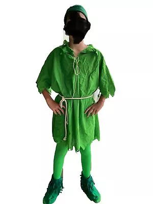 Peter Pan Robin Hood Elf Kids Costume Halloween Costume Book Week Size 8-12 • $20