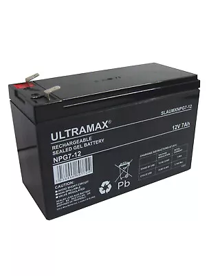 £18.99 • Buy ULTRAMAX 12V 7AH Gel Battery Toy Car Electric Bike Feber Peg Perego Injusa