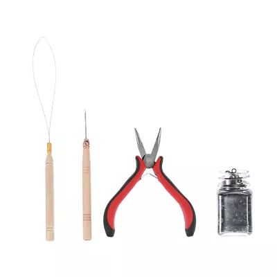 Hair Extension Pliers Kit Loop Micro Pulling Needle With • £11.59