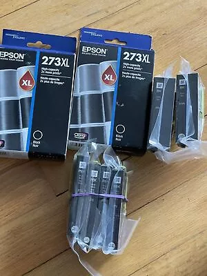 Lot Of 7 X Genuine Epson 273XL High-Capacity Black Ink And Photo Blk 02/2020 • $50