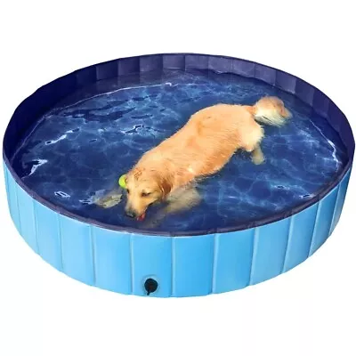 Foldable Dog Bath Swimming Pool Plastic Pool Tub Collapsible Wash Tub For Pets • $18.42