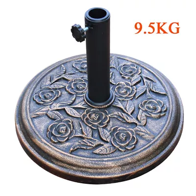 £19.99 • Buy 3M Round Garden Parasol Outdoor Sun Shade Umbrella Crank Tilt Base Cover Fabric