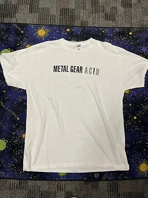 Vintage 2005 Metal Gear Acid PSP White Video Game Promo T-Shirt Size XL • $80