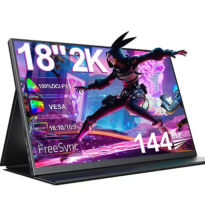 UPERFECT 18 Inch 2.5K 144Hz Portable Gaming Monitor Laptop 2560P*1600 IPS Screen • $429.99