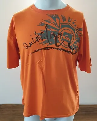 Quiksilver T-Shirt Size Large Color Orange With Quiksilver Logo Surfing T-Shirt • $17.99