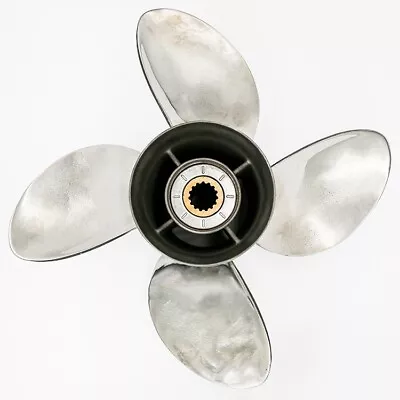 Boat Stainless Steel Outboard Propeller 13 X 19 Fit Mercury 40-150HP 4 Blade LH • $359.99