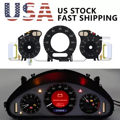 Gauge Face EL Cold Light Instrument Panel For Mercedes W211 W209 Black 160MPH • $55