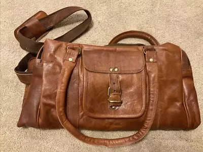 Leather Men’s Travel Bag 20 Inch Brooklyn Leather Bag Brown • $20