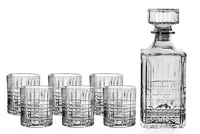 Fifth Avenue Dalmore Whiskey Decanter And 6 Matching Glass Tumblers • $29.99