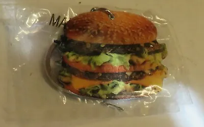 Vintage McDonald’s Big Mac Sandwich Detailed Flat Keychain Unused 2006 New Seale • $14.97