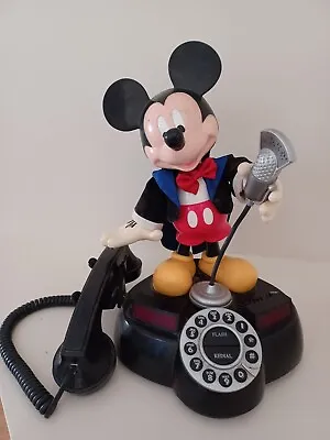 Vintage Disney Mickey Mouse Animated Push Button Phone Hearing Aid Compatible • $73.99