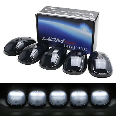 5pcs Cab Roof Clearance Marker Lamps W/White Strip LED Lights For Most Trucks • $32.39