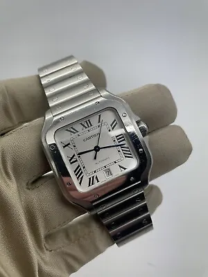 2018 Cartier Santos De Cartier Large Model Automatic Steel Watch WSSA0009 B+P • $5900