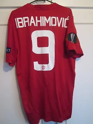 Manchester United 2016-2017 Ibrahimovic Europa Home Football Shirt Medium /58526 • £62.99