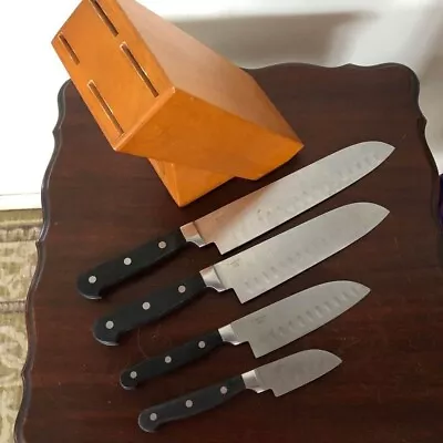 Wolfgang Puck 5-Piece Santoku Knife Set With Block • $24