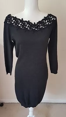 Jumper Dress Clements Ribeiro Size 10 Black  Womens • £7.19