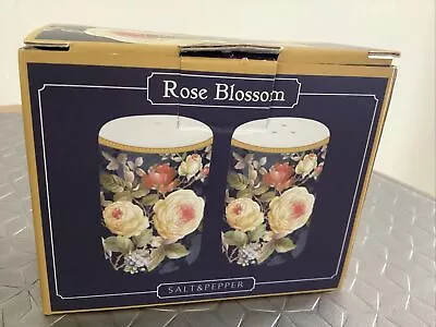 Lesser Pavey Lovely Rose Blossom Salt & Pepper Pots New In Box • £5.50