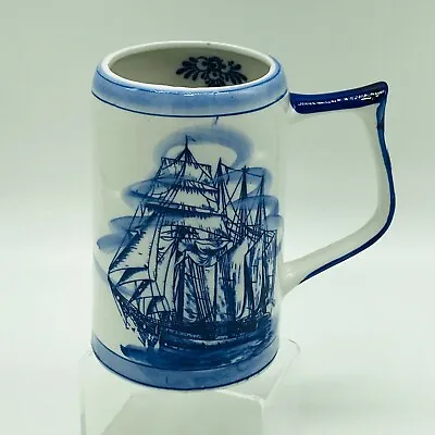 $35.60 • Buy Royal Delft Boat Stein Mug Tank Cup Tall Hand Painted 