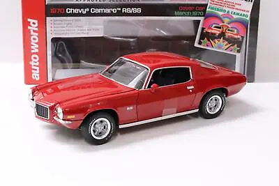 1:18 Auto World 1970 Chevrolet Camaro Rs/Ss Coupe Red Car And Driver • $150.21