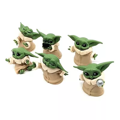 5pcs Star Wars Mandalorian Baby Yoda Grogu Child Cake Topper Model Toy Figure • $19.99