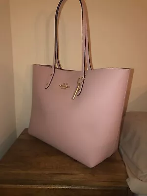 Coach Pebble Leather Town Tote Bag Pink Blossom New Retail $400 • $124.95