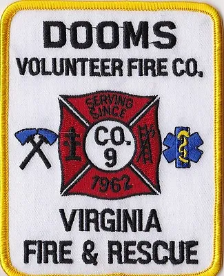 $6.99 • Buy Dooms Volunteer Fire Co. VA Firefighter Patch