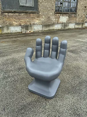 Dark Gray Left HAND SHAPED CHAIR 32  Tall Adult Size 70's Retro ICarly NEW • $199