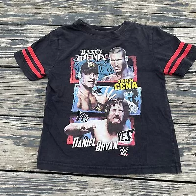 Vintage WWE T Shirt Randy Orton Daniel Bryan John Cena Kids Tee Size 4 / 5 • £10.45