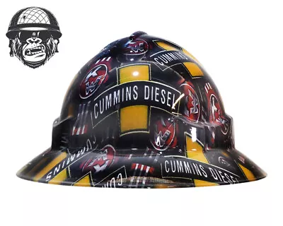 Custom Hydrographic Safety Hard Hat CUMMINS KENWORTH PRO CHOICE WIDE BRIM • $85