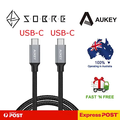$18.95 • Buy AUKEY USB-C To USB-C 2.0 Type-C Charging Cable Braided Nylon (3.3ft/1m)