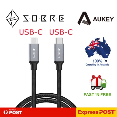 $18.95 • Buy AUKEY USB-C To USB-C 2.0 Type-C Charging Cable Braided Nylon (3.3ft/1m)