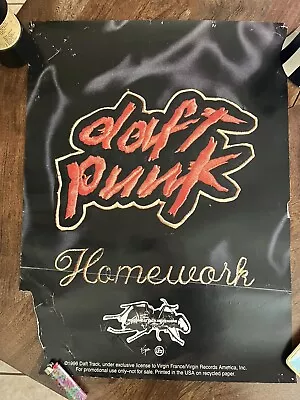 Daft Punk Homework Debut Promo Poster 1996 Virgin Records Robots Rare SHIPS FREE • £114.93