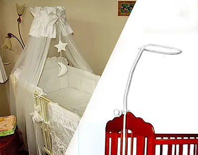Holder For Baby Cot Drape Canopy Mosquito Rod Bar Clamp Pole Cot Bed • £14.99