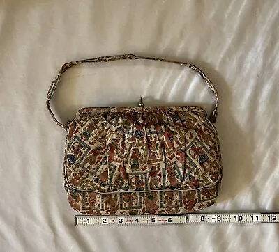 Vintage La France Handbag Multicolor Gold Clasp • $50