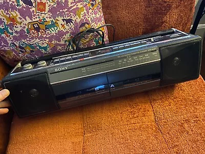 Sony Boombox Radio CFS-W301 Sound Rider Cassette Tape Player An Fm 80s 90s Works • $39.99