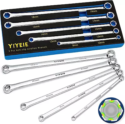 5-Piece Extra Long Box End Wrench Set Metric 8Mm-19Mm 6 Point Extended Bolt  • $48.99