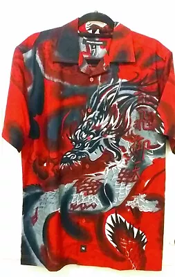 Shirt Small Men's Anime Hawaiian Dragon Chinese All Over Print Buttoned/Collar  • £15