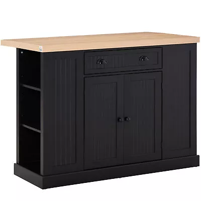 47  Drop Leaf Kitchen Island With Storage Drawers Stationary Breakfast Bar Table • $270.39