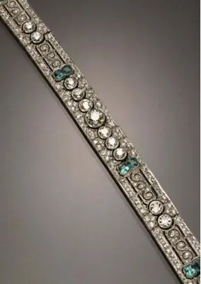 Women's Day Gift Art Deco Vintage Gemstone Bracelet 925 Silver 15.04CT CZ Stone • $457