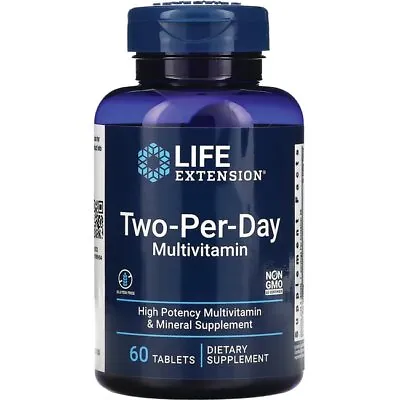 Life Extension Two-Per-Day Multivitamin 60 Tabs • $9.94
