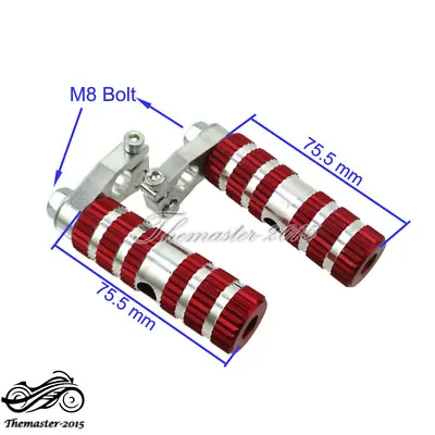 Red Racing Footpegs Foot Rest Pegs For 2 Stroke 47cc 49cc Mini Pocket Bike • $16.95