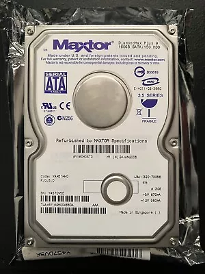 Maxtor DiamondMax Plus 9 Hard Drive 160GB SATA150 HDD Factory Refurbished • $30