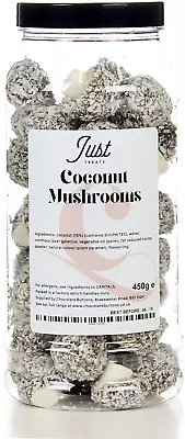 Traditional Coconut Mushrooms Gift Jar From The A-Z Retro Sweet Shop Collection • £18.77