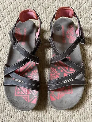 Merrell Sandspur Rose Leather Strappy Sport Sandals Cocoa Coral Shoes US Size 9  • $14