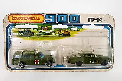 Matchbox 900 TP-14 Two-Pack Military Mercedes Benz Ambulance & 300SE Staff Car • $161.95