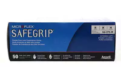 Microflex Safegrip Powder-Free Latex Examination Glove Medium Blue (50pcs) 3 P • $76.61