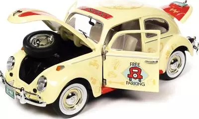 1963 Volkswagen Beetle Yellow Monopoly Graphics Mr. Monopoly Figure 1/18 By AW • $113.99