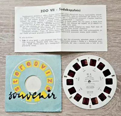 VINTAGE MEOPTA ZOO VII VIEWMASTER TYPE REEL 1960's RARE 1966 CZECHOSLOVAKIA Q058 • $8.64