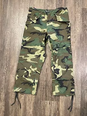 USGI US Army GORE-TEX Extended Cold Wet Weather Trousers Woodland Camo Med-Reg • $79