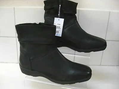 £47.99 • Buy PAVERS LEATHER PIXIE BOOTS 8 ANKLE Black Flat 41 NEW BNWT Rrp£75 Bootie Biker